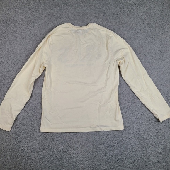 Guess Los Angeles T-Shirt Mens Large Beige Long Sleeve Embroidered Cotton‎ - Picture 7 of 13